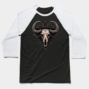 Western Cow skull 4 Baseball T-Shirt